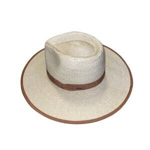 Brixton Jo Straw Rancher Hat Natural Tan Tripilla Straw Adjustable Medium NWT